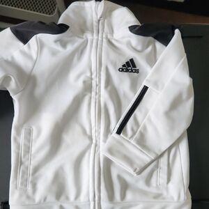 Adidas Kids White and Black Jacket